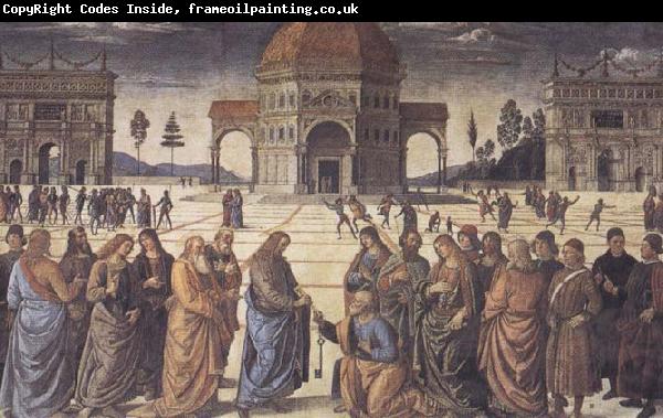 Sandro Botticelli Pietro Perugino,Consigning the Keys